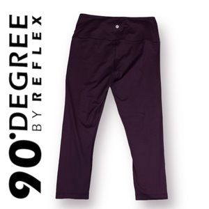90 Degree By Reflex Eggplant Workout Pants NWOT
